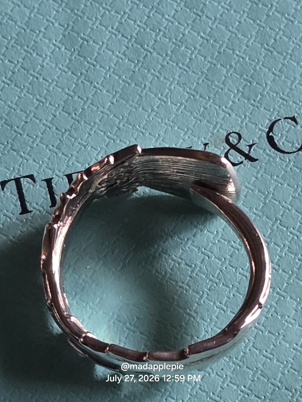1885 Tiffany & Co. Thistle Spoon Ring In Sterling Silver Luxury Flower #62 - Picture 7 of 14